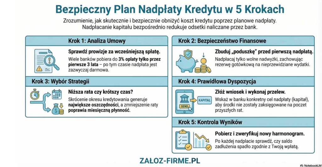 jak nadpłacać kredyt hipoteczny infografika