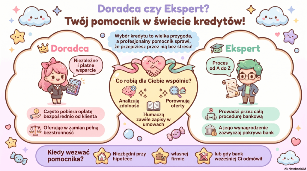 doradca kredytowy vs ekspert kretytowy - inforgafika