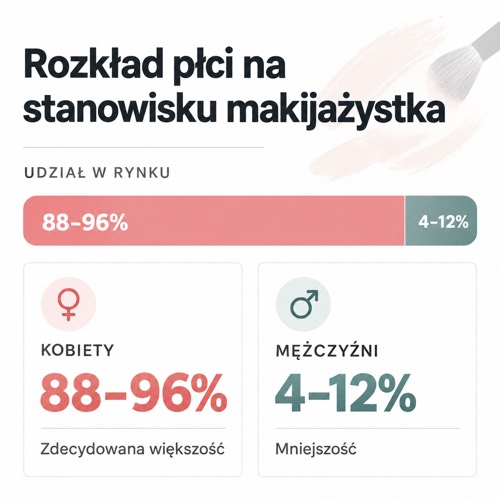 rozkład płci na stanowisku makijażystka